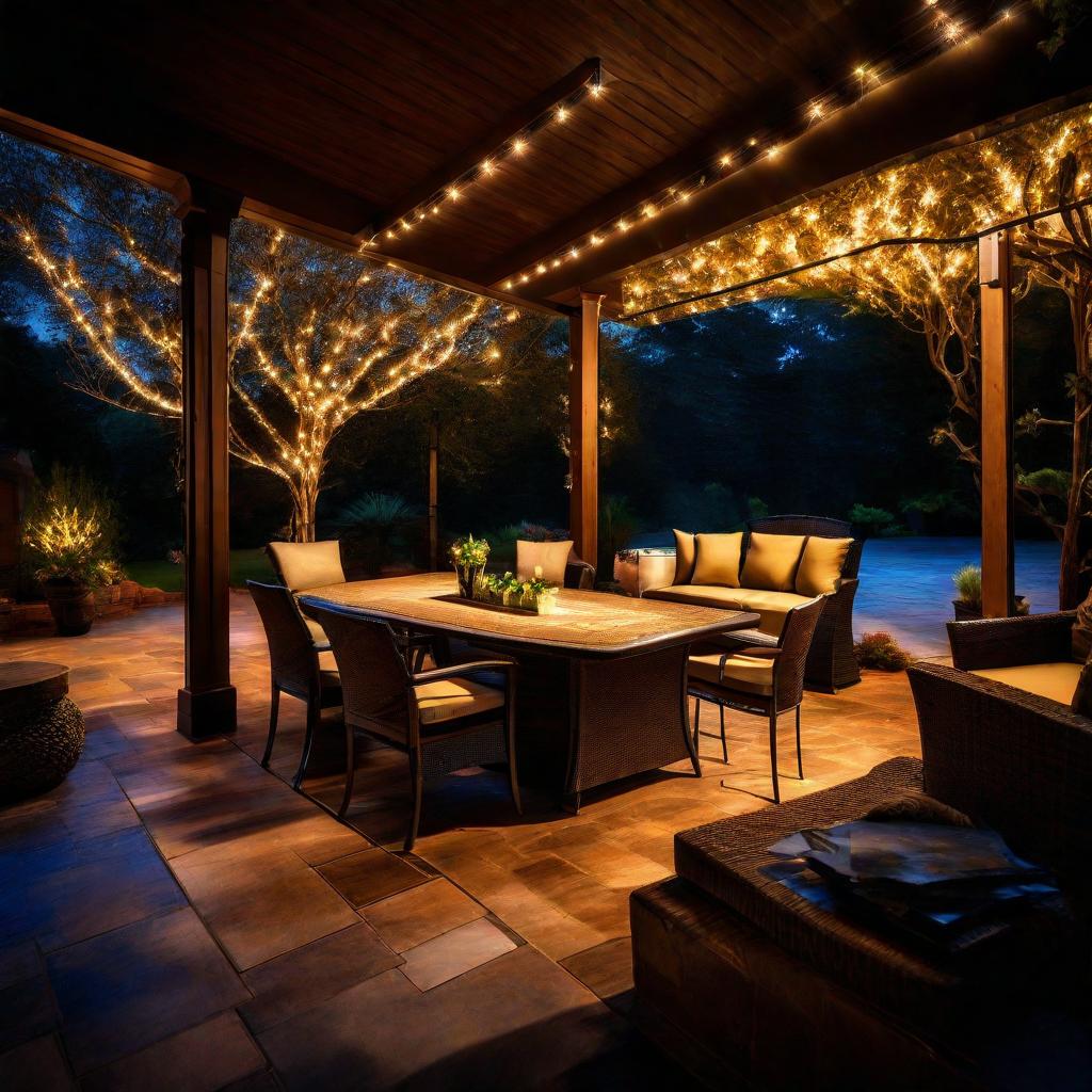 patio permanent LED lighting