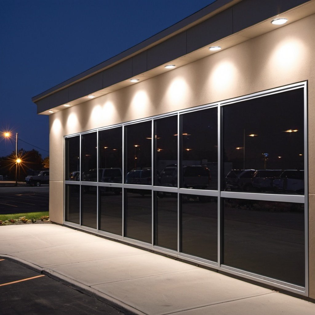 permanent outdoor lighting commercial building in Colorado