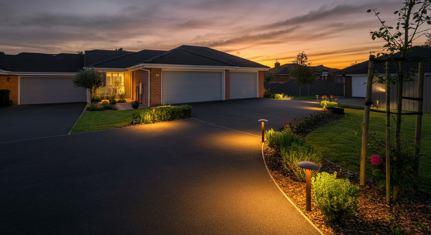 view of the front of a residential home in Colorado, with outdoor permanent lights.